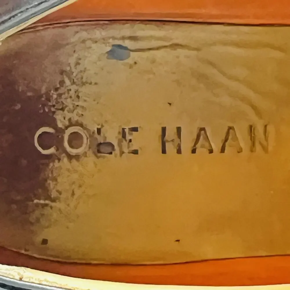 Cole Haan Shoes Mens 10 Black Leather Cap Toe Oxford Dress Rubber Sole Classic